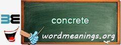 WordMeaning blackboard for concrete